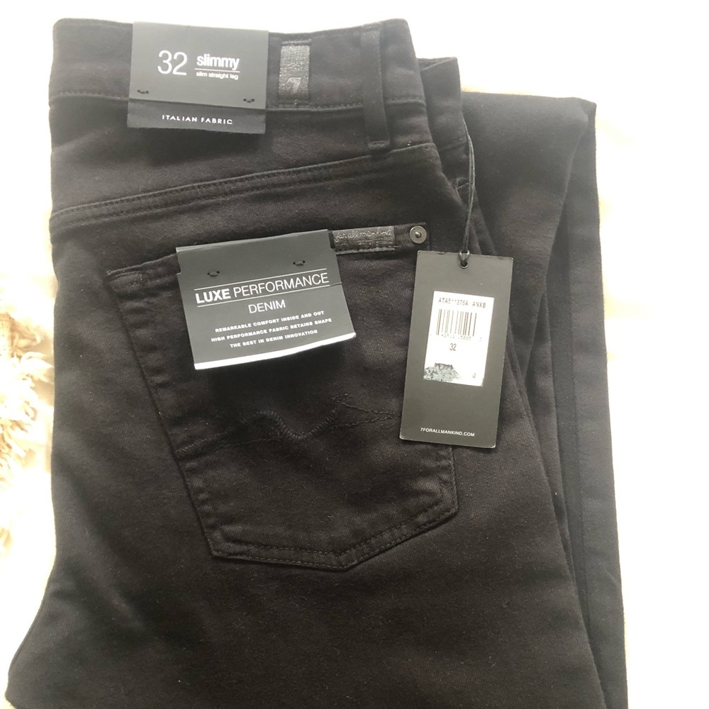 7 For All Mankind Slimmy Jeans - Size 32 (Black)